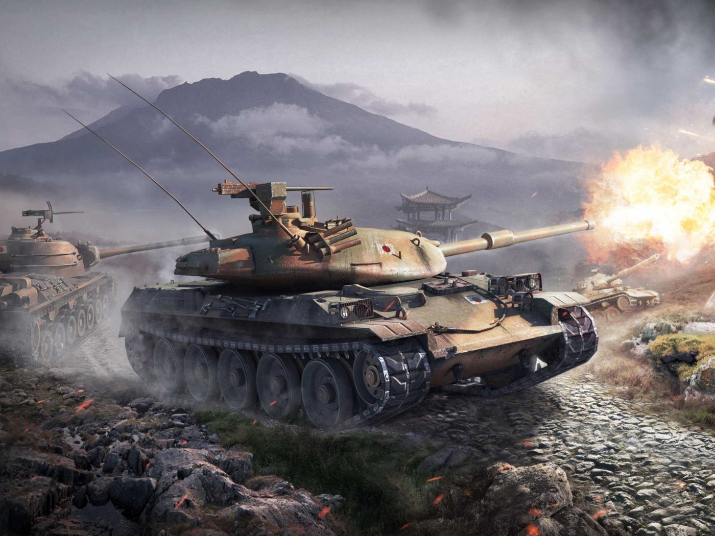 Обои World Of Tanks Battle 1400x1050