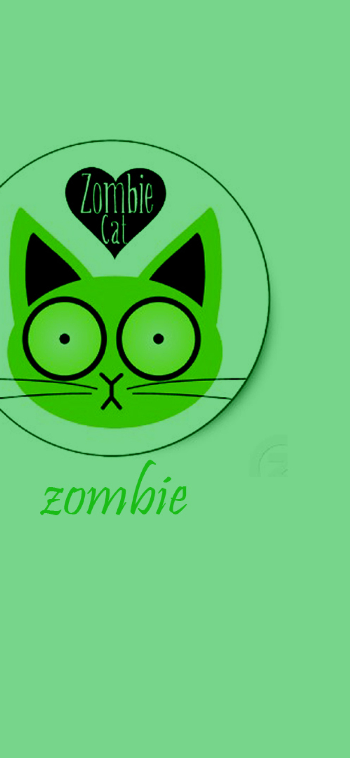Fondo de pantalla Zombie Cat 1170x2532