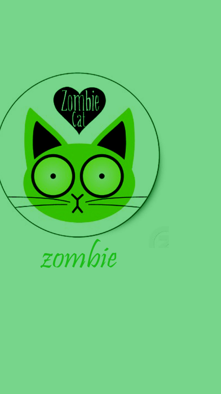 Das Zombie Cat Wallpaper 750x1334