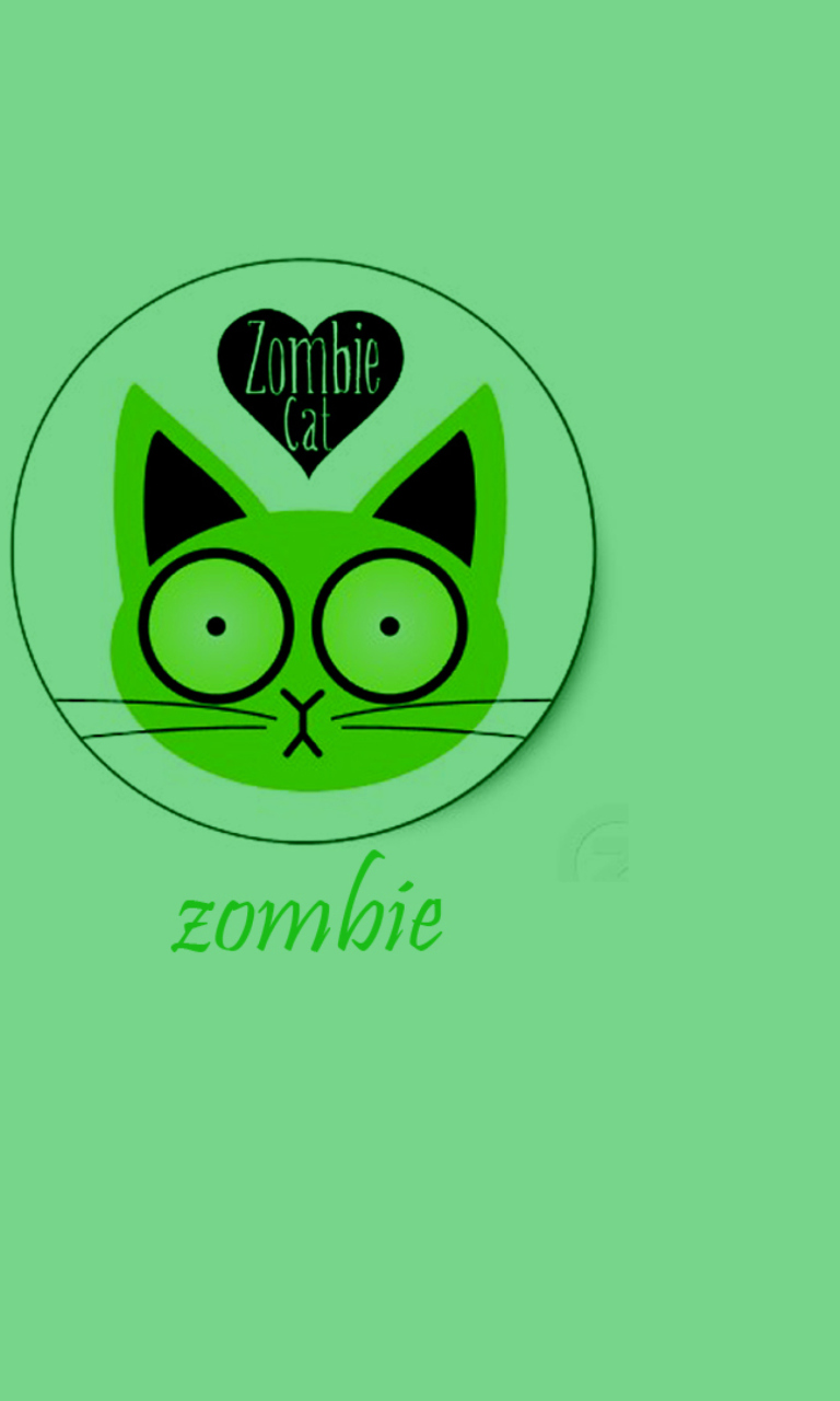 Das Zombie Cat Wallpaper 768x1280