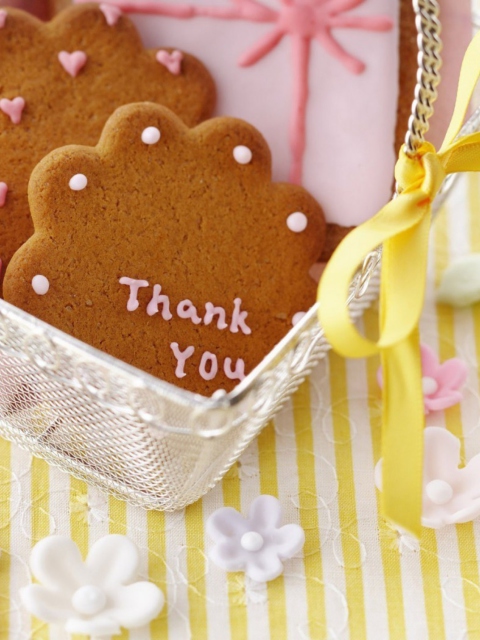 Thank You Cookie wallpaper 480x640