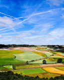 Das Picturesque Landscape Valley Wallpaper 128x160