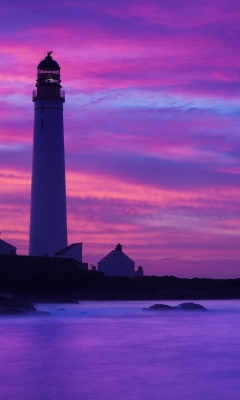 Lighthouse under Purple Sky wallpaper 240x400