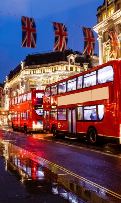 London Bus wallpaper 240x400