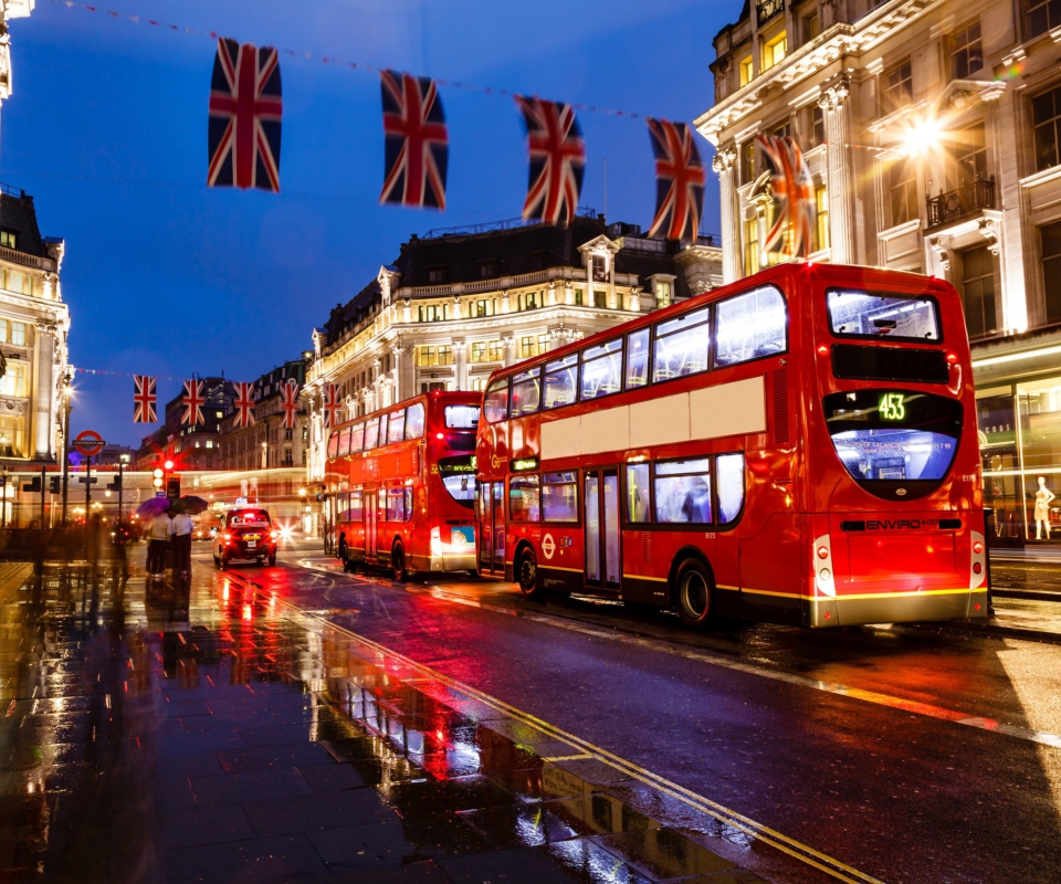 London Bus wallpaper 960x800