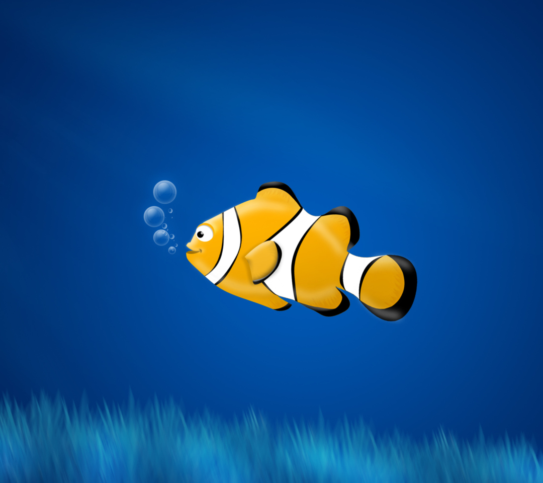 Das Little Yellow Fish Wallpaper 1080x960