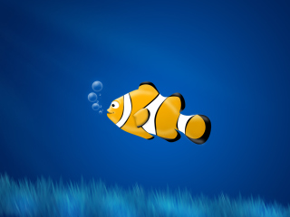 Das Little Yellow Fish Wallpaper 320x240