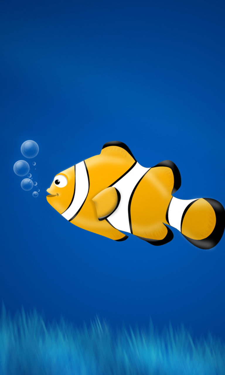 Sfondi Little Yellow Fish 768x1280