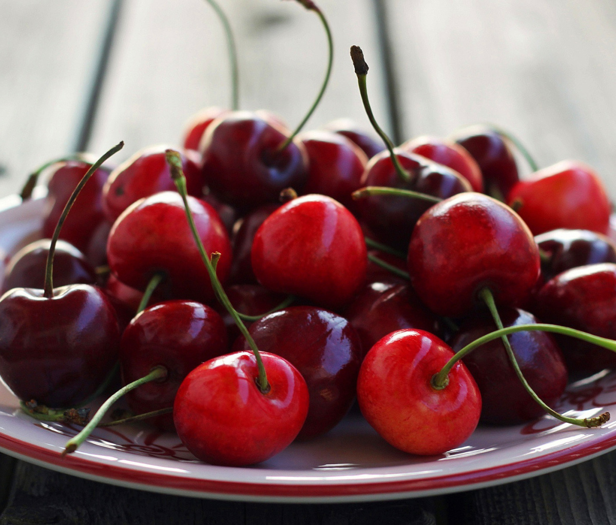 Cherry Plate wallpaper 1200x1024