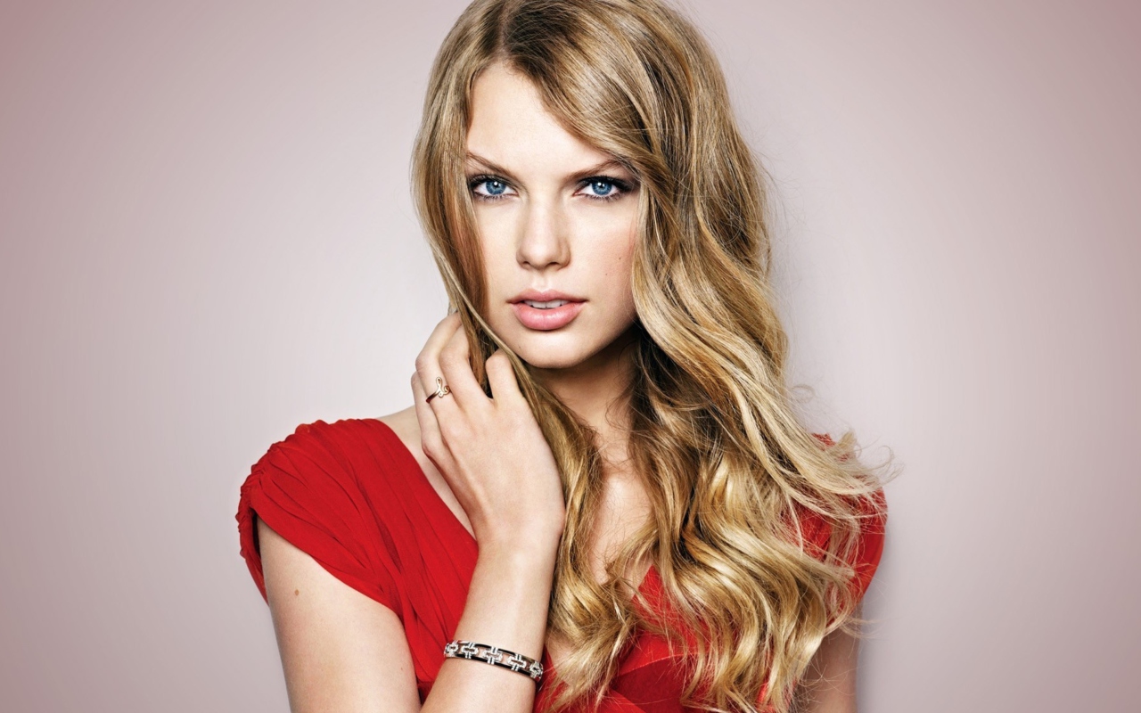 Taylor Swift Red Dress wallpaper 1280x800