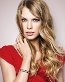 Das Taylor Swift Red Dress Wallpaper 128x160