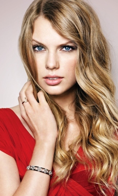 Taylor Swift Red Dress wallpaper 240x400