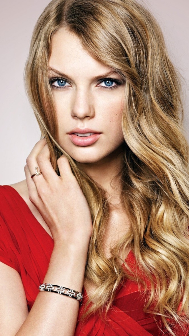 Taylor Swift Red Dress wallpaper 750x1334
