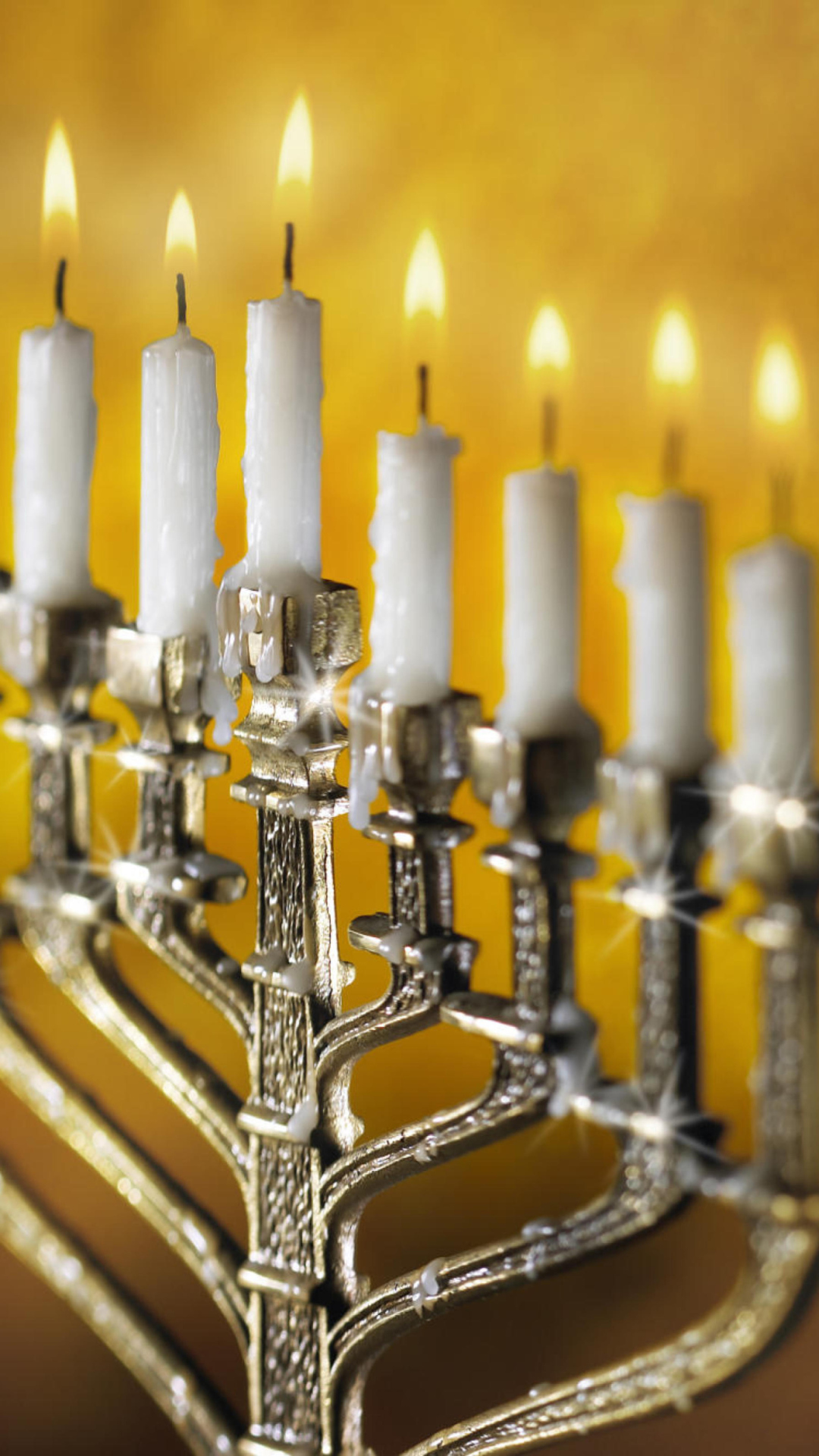Обои Lighting of Menorah in Jerusalem 1080x1920