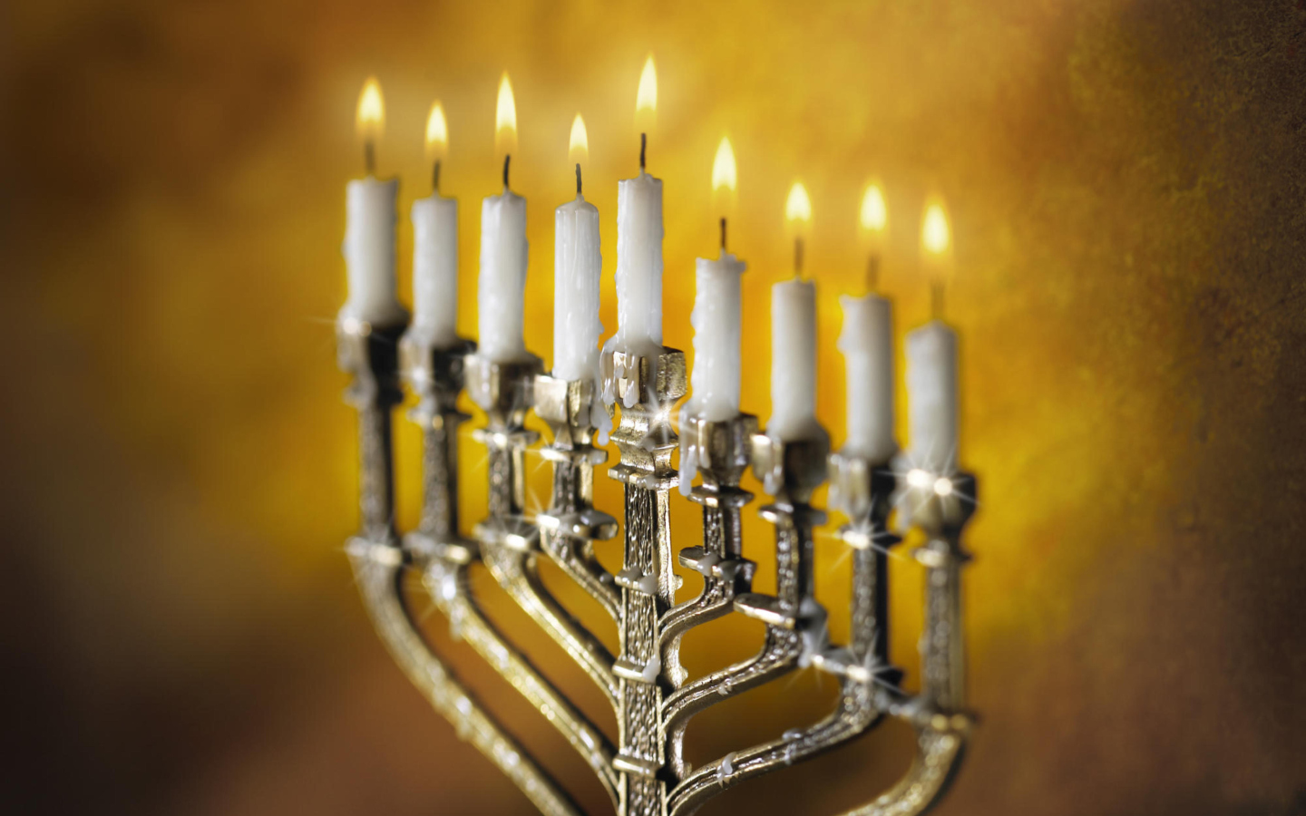 Das Lighting of Menorah in Jerusalem Wallpaper 1440x900