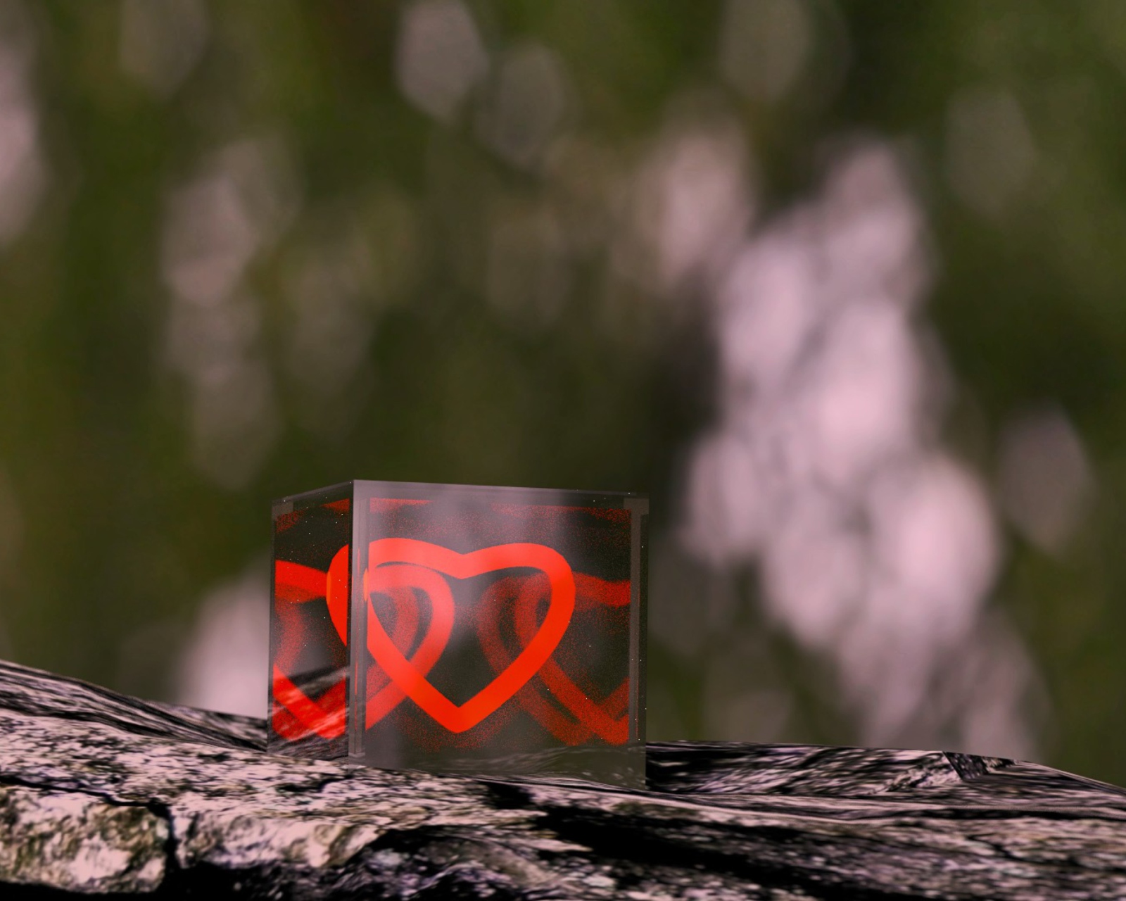 Обои Heart In Cube 1600x1280