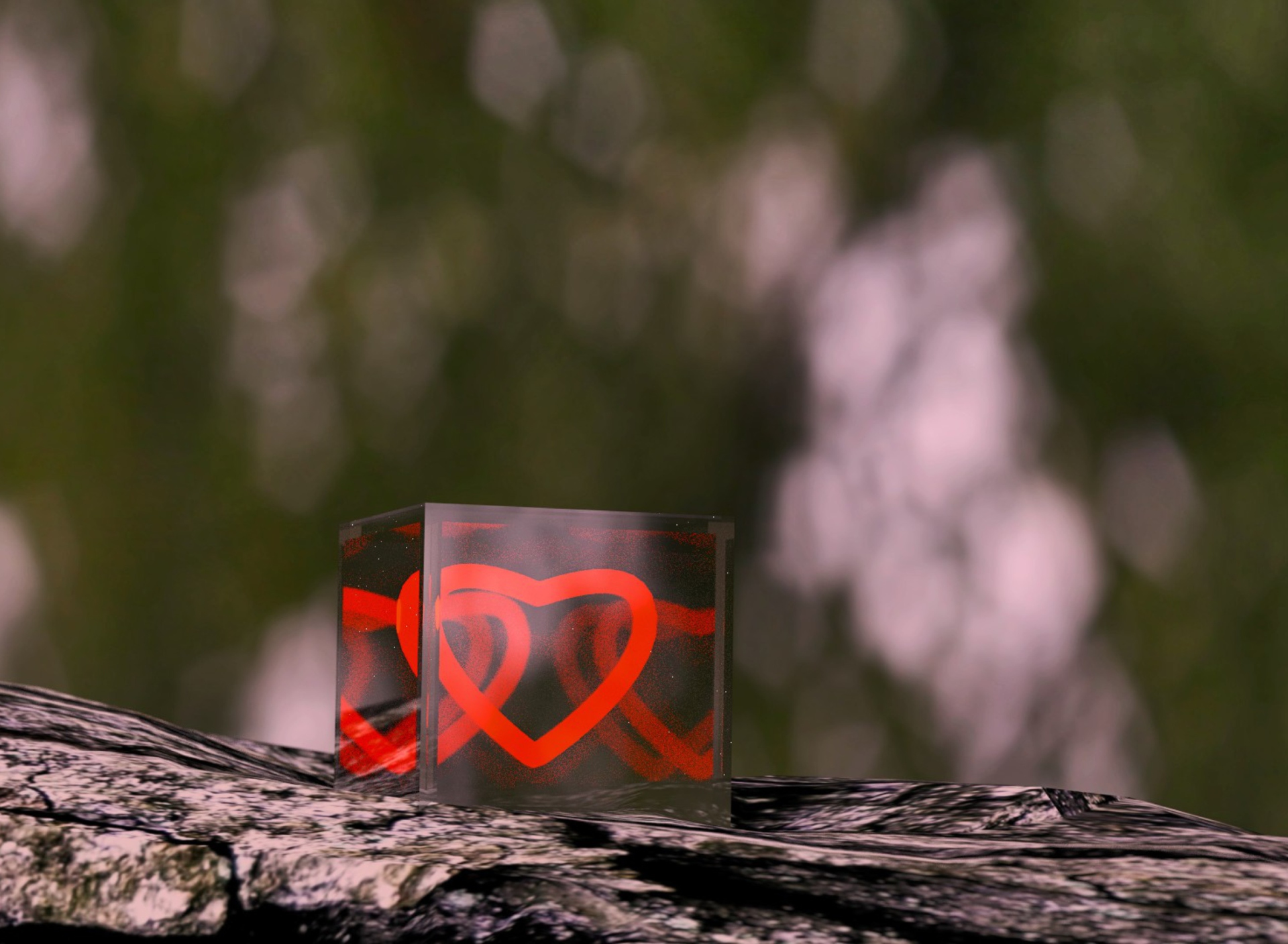 Fondo de pantalla Heart In Cube 1920x1408