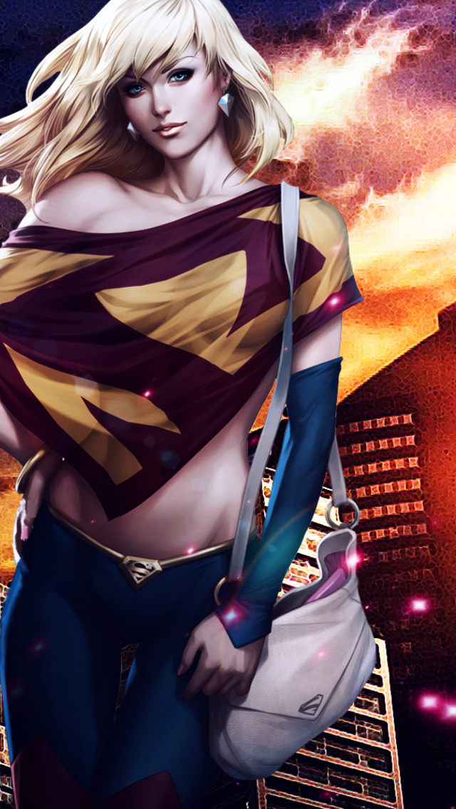 Fondo de pantalla Supergirl DC Comics 640x1136
