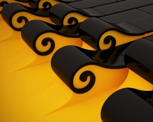 Das Black N Yellow 3D Wallpaper 220x176