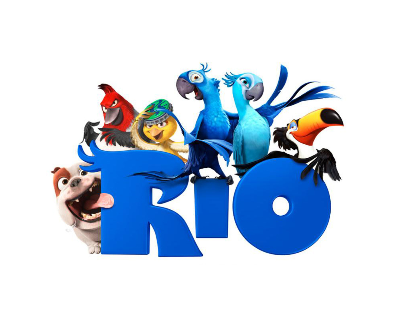 Fondo de pantalla Poster Of The Cartoon Rio 1280x1024
