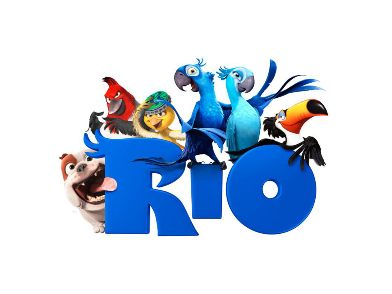 Обои Poster Of The Cartoon Rio 1280x960