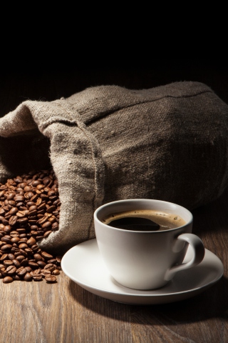 Still Life With Coffee Beans wallpaper 320x480