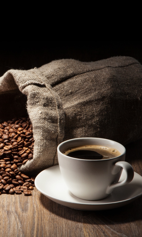 Still Life With Coffee Beans wallpaper 480x800