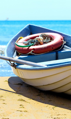 Sfondi Fishing boat on British Virgin Islands 240x400