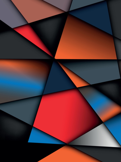 Fondo de pantalla Colorful Geometry 480x640