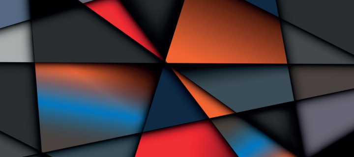 Das Colorful Geometry Wallpaper 720x320