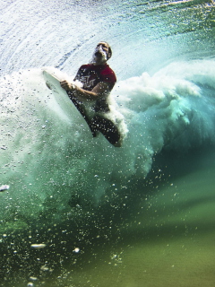 Sfondi Summer, Waves And Surfing 240x320