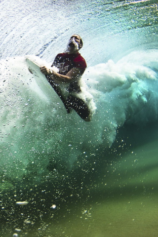 Summer, Waves And Surfing wallpaper 320x480