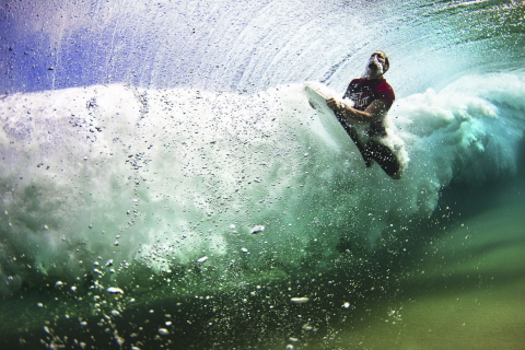 Sfondi Summer, Waves And Surfing 480x320