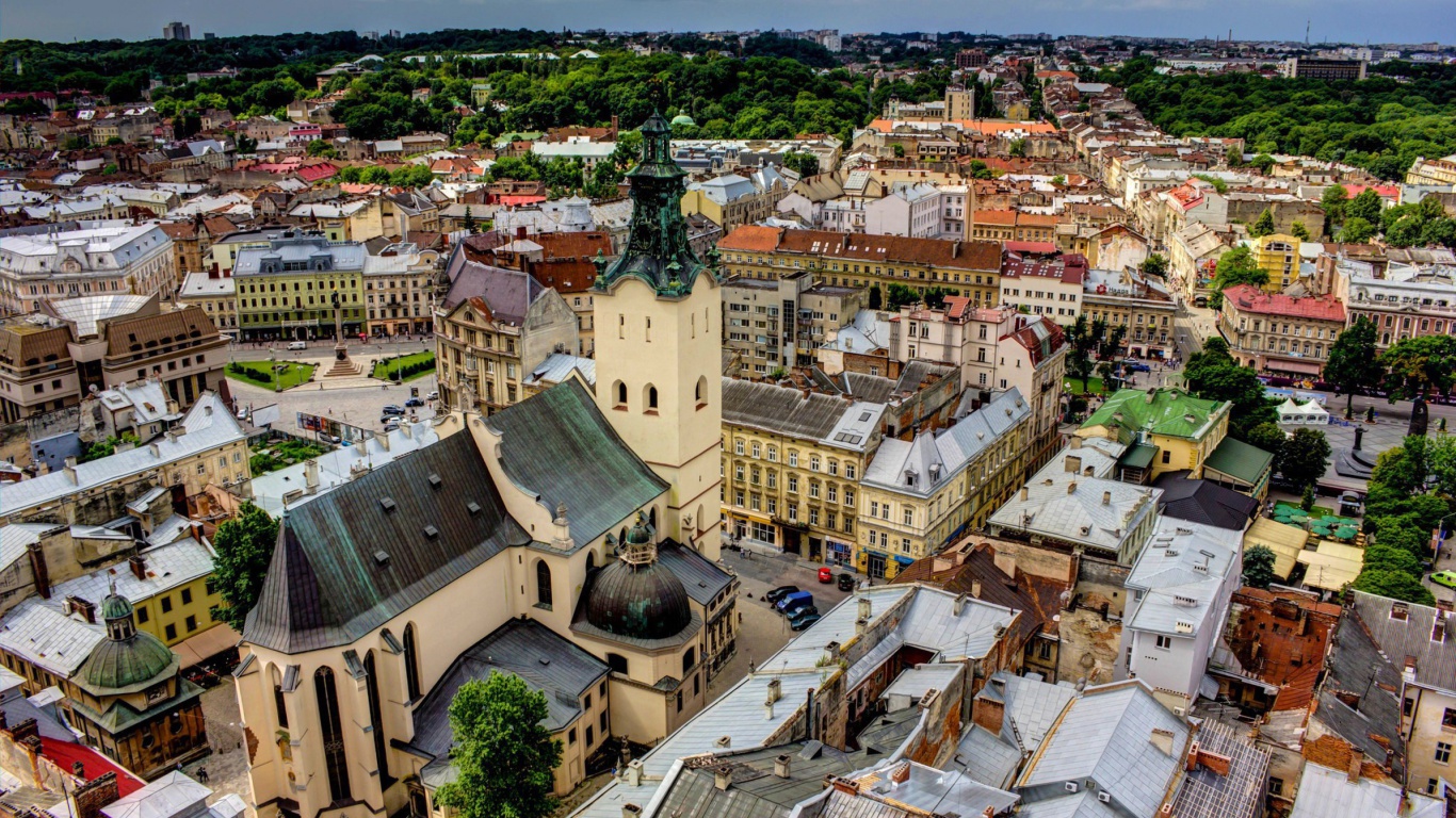 Обои Lviv, Ukraine 1366x768