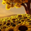 Screenshot №1 pro téma Sunflower World 128x128