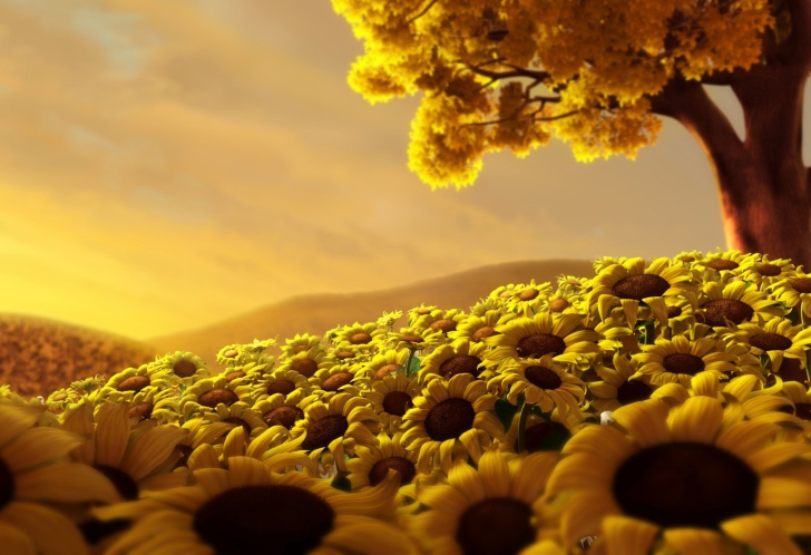Sunflower World wallpaper
