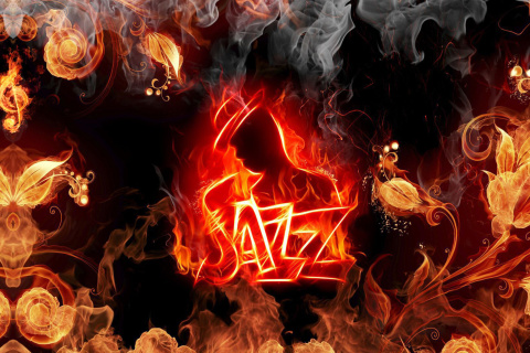 Обои Jazz Fire HD 480x320