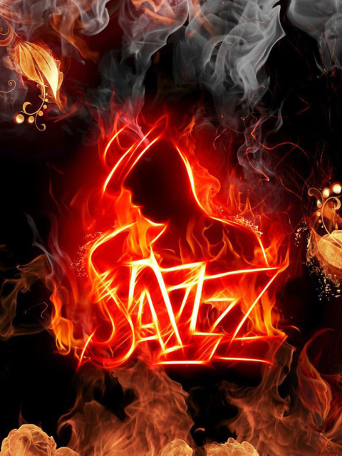 Jazz Fire HD wallpaper 480x640