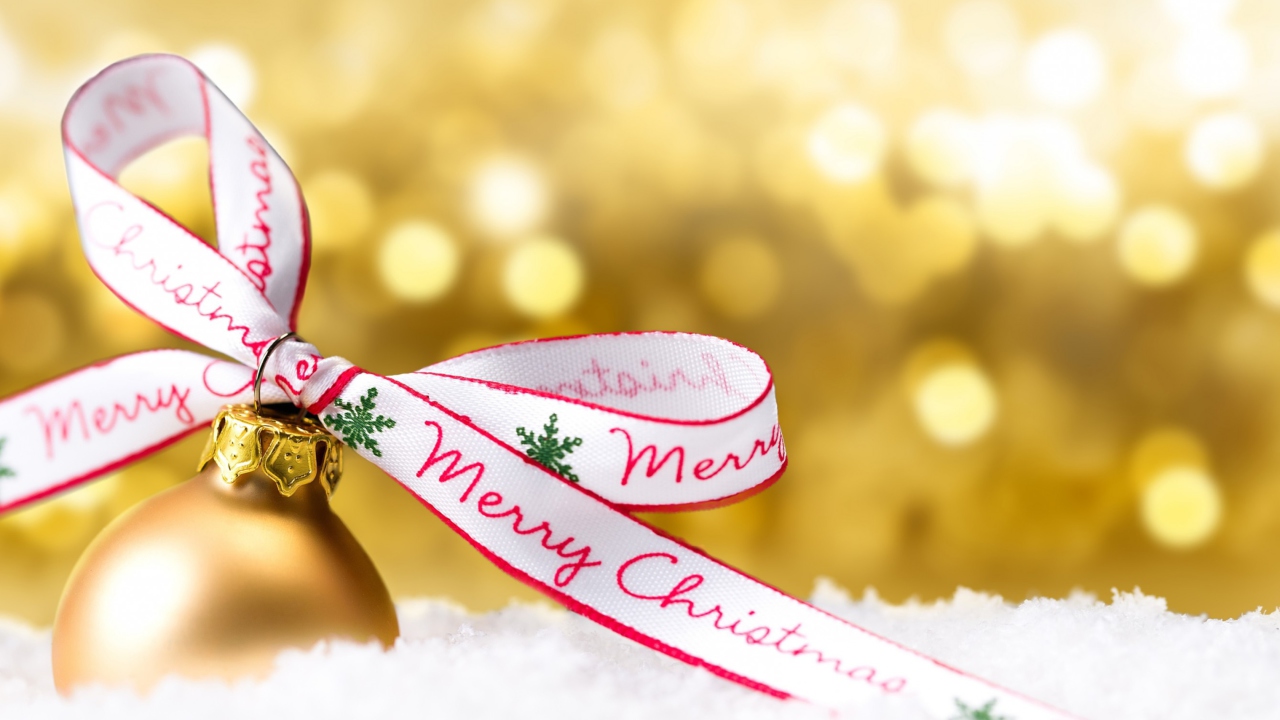 Das Merry Christmas Deco Wallpaper 1280x720