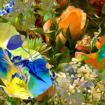 Stylized Summer Drawn Flowers screenshot #1 208x208