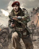 Das Call of Duty 3 Pc Game Wallpaper 128x160