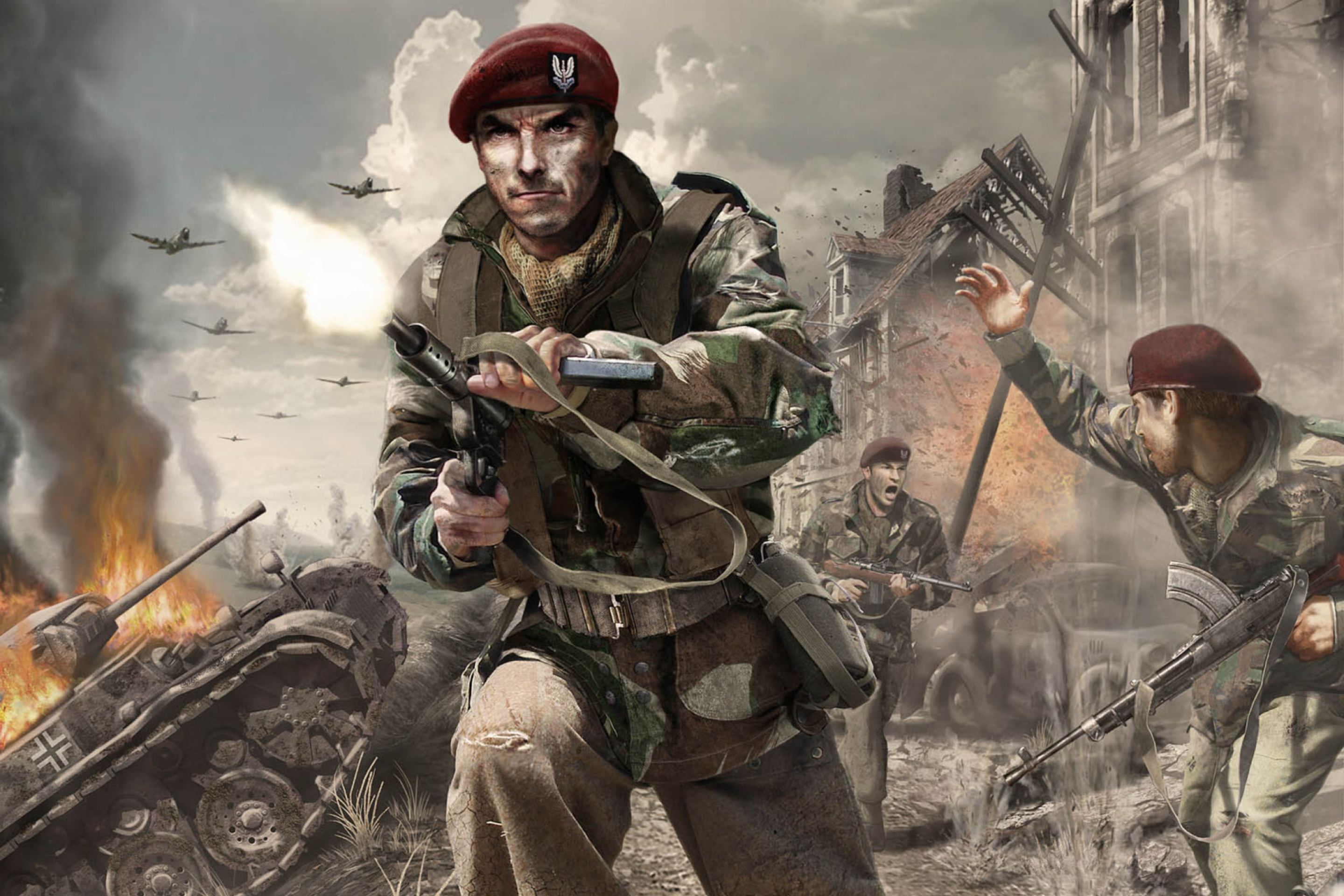 Видео игры call of duty. Британский коммандос Company of Heroes 2. Британские солдаты Call of Duty 2. Британский коммандос Call of Duty.