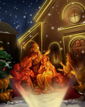 Jesus Born wallpaper 176x220