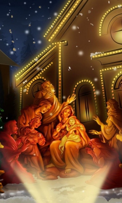 Das Jesus Born Wallpaper 240x400