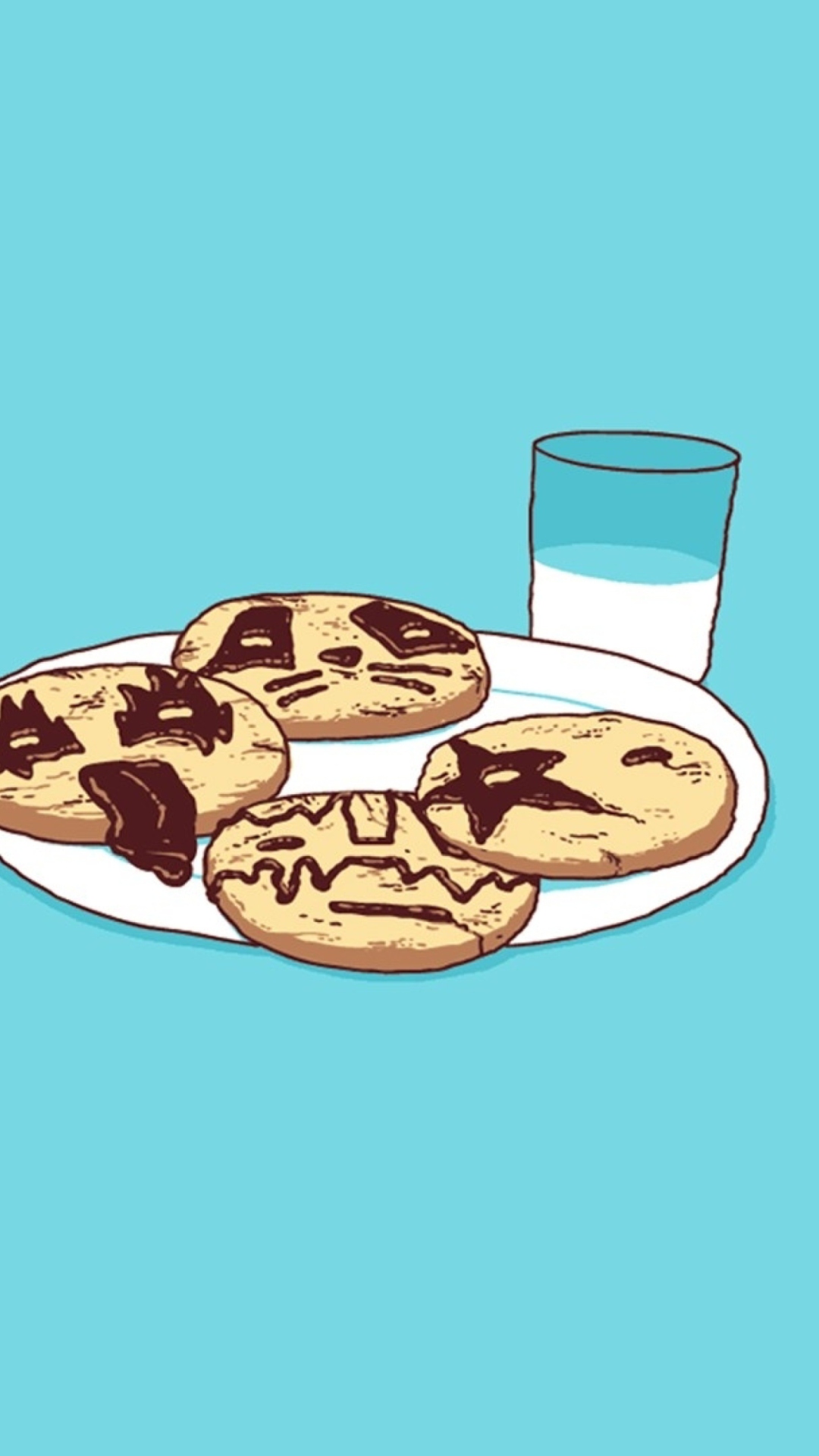 Fondo de pantalla Funny Cookies 1080x1920