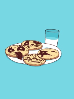 Das Funny Cookies Wallpaper 240x320