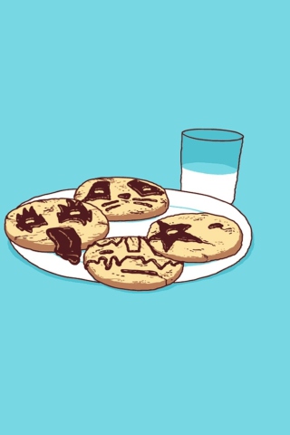Das Funny Cookies Wallpaper 320x480