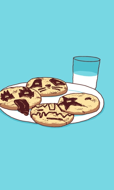 Das Funny Cookies Wallpaper 480x800