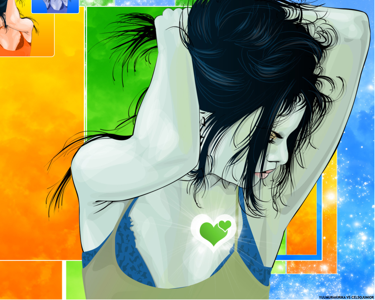 Fondo de pantalla Girl's Heart 1280x1024