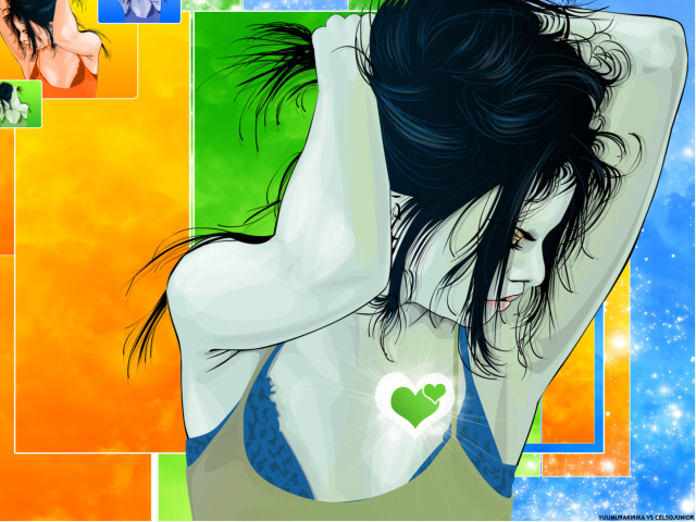 Girl's Heart wallpaper 640x480